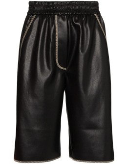 Yolie faux-leather shorts