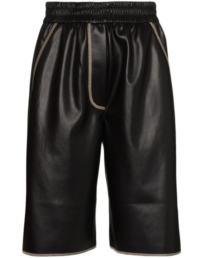 Yolie faux-leather shorts