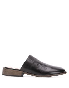 flat leather mules