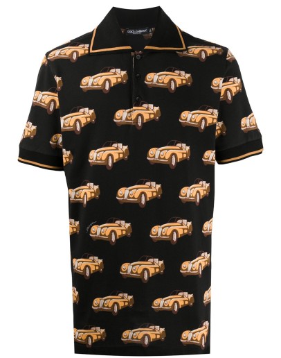 car print polo shirt