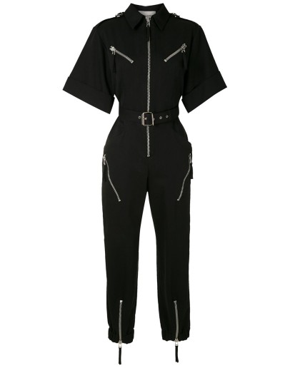 zipped boiler suit