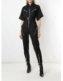 zipped boiler suit