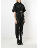 zipped boiler suit