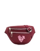 embroidered heart belt bag