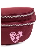 embroidered heart belt bag