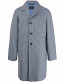 checked single-breasted coat