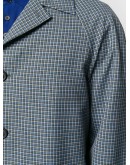 checked single-breasted coat