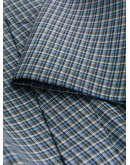 checked single-breasted coat