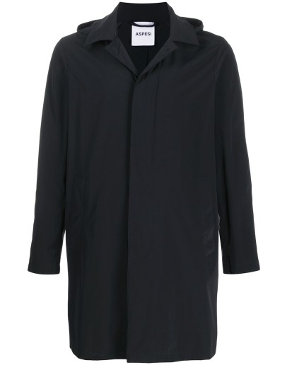 hooded trench coat