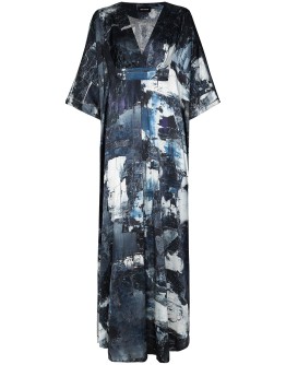Dunaway graphic-print silk maxi dress