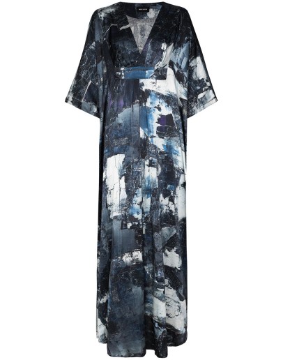 Dunaway graphic-print silk maxi dress