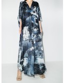 Dunaway graphic-print silk maxi dress