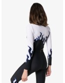 flame print crop top