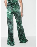 graphic-print silk trousers