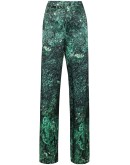 graphic-print silk trousers
