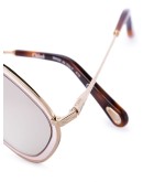 Poppy diamond-frame sunglasses