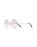 Poppy diamond-frame sunglasses