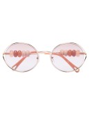 beaded oval-frame sunglasses