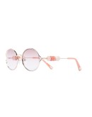 beaded oval-frame sunglasses