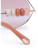 beaded oval-frame sunglasses