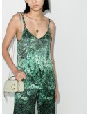 Paradise graphic-print silk camisole