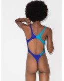 wave-print swimsuit