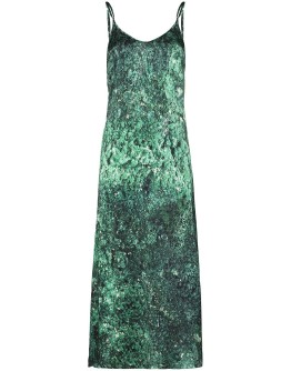 Pfeiffer malachite-print slip dress