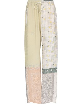 patchwork silk trousers