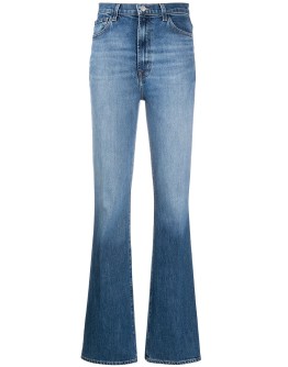 high-waisted jeans