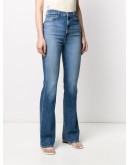 high-waisted jeans