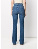 high-waisted jeans