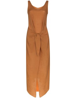 tie-front midi dress