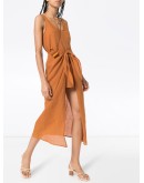 tie-front midi dress