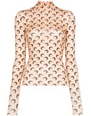 moon-print turtleneck top