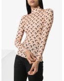 moon-print turtleneck top