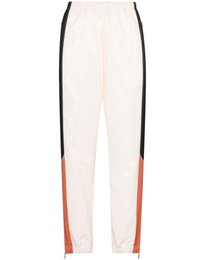 Moire side-stripe trackpants
