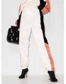 Moire side-stripe trackpants