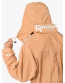zip neck logo hoodie