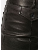 leather skinny-leg jeans