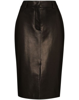 front-slit pencil skirt
