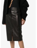 front-slit pencil skirt