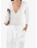deep V-neck jumper