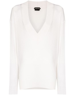 deep V-neck jumper