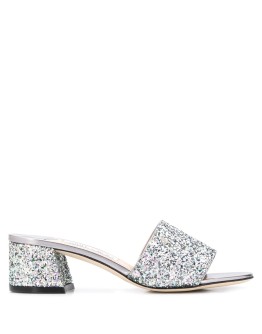 Minea 45mm glitter-effect mules