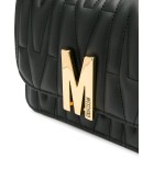 M-plaque quilted crossbody bag