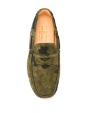 camouflage-print square-toe loafers