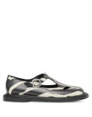 Zebra-print t-bar shoes