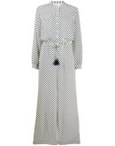 tassel-detail striped jumpsuit
