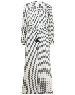 tassel-detail striped jumpsuit