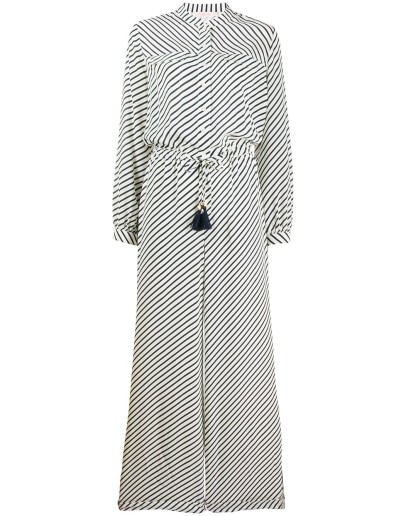 tassel-detail striped jumpsuit